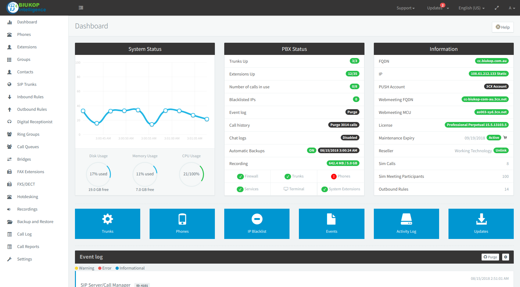 Biukop COM Management Console-during-importing
